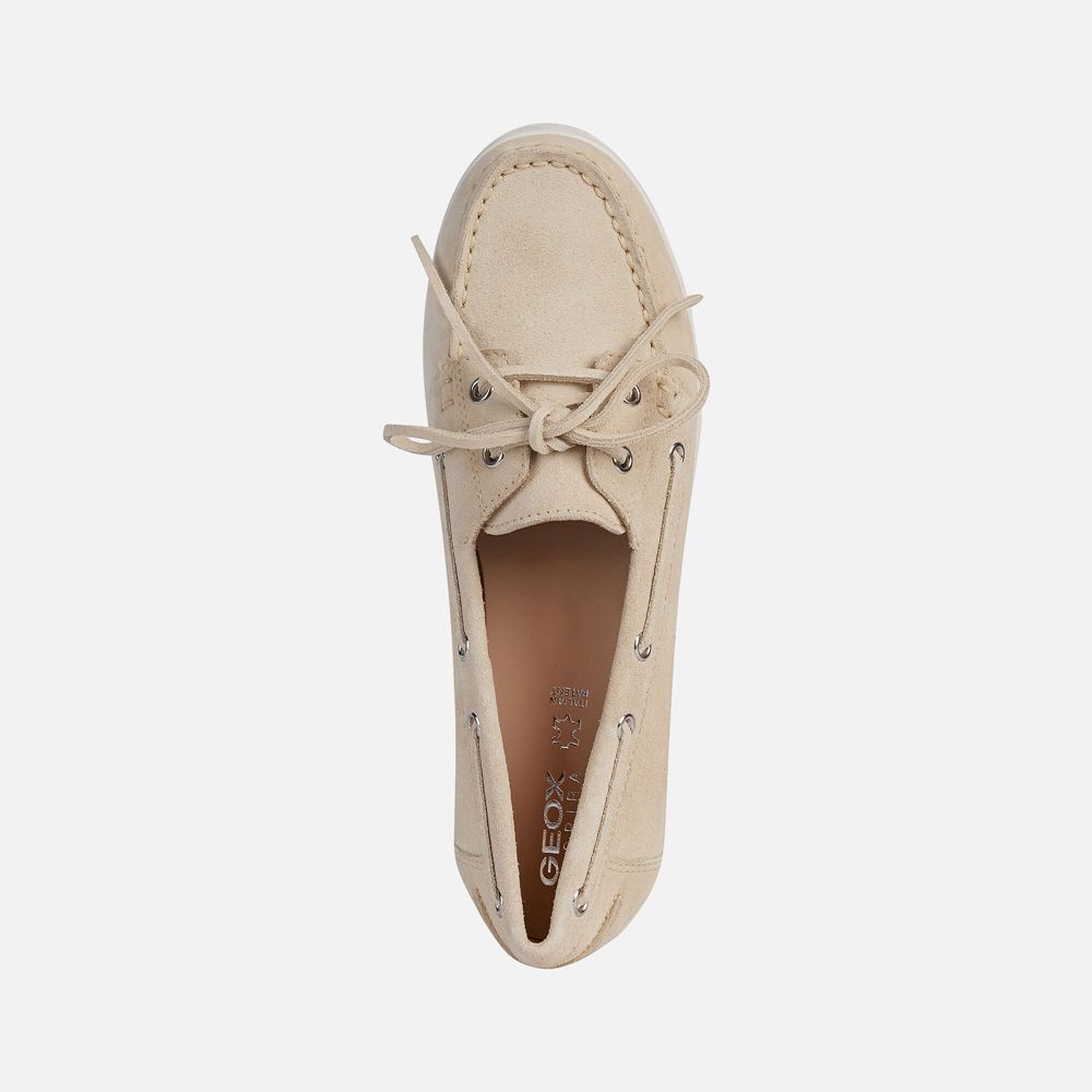 Mocassin Geox Genova - Beige - Femme 385261-UZD